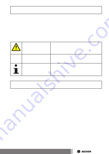 BECKER-Antriebe Centronic PLUS EC5416 PLUS Assembly And Operating Instructions Manual Download Page 3