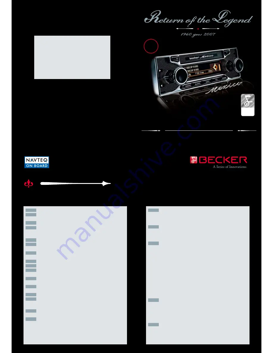 Becker Mexico 7948 Specification Download Page 1