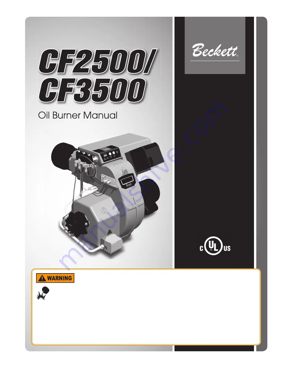 Beckett CF 2500 Скачать руководство пользователя страница 1