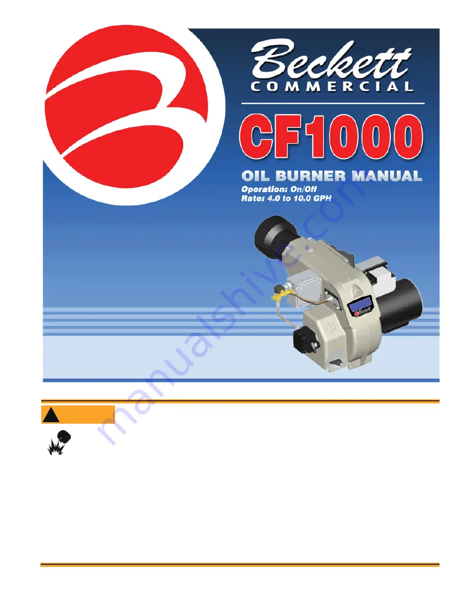 Beckett CF1000 Manual Download Page 1