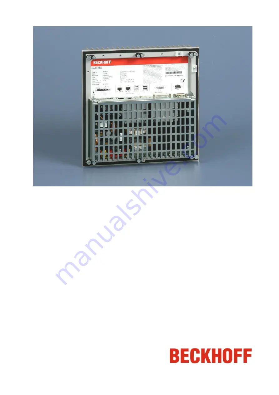 Beckhoff C6515 Installation And Operating Instructions Manual Download Page 1