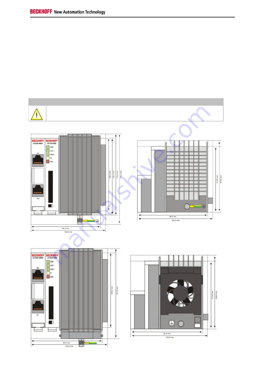 Beckhoff CX1020 Series Скачать руководство пользователя страница 61