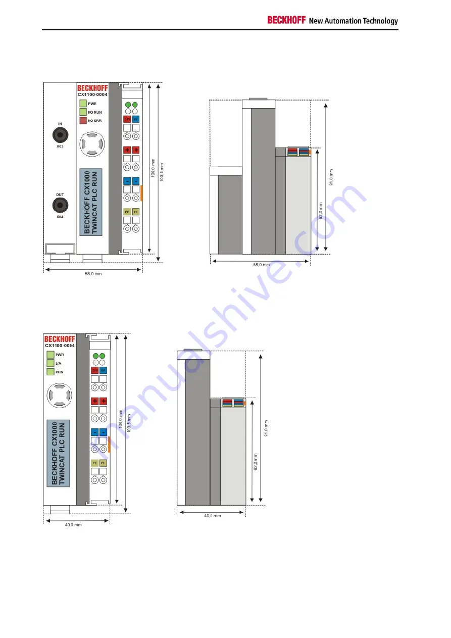 Beckhoff CX1020 Series Hardware Documentation Download Page 64