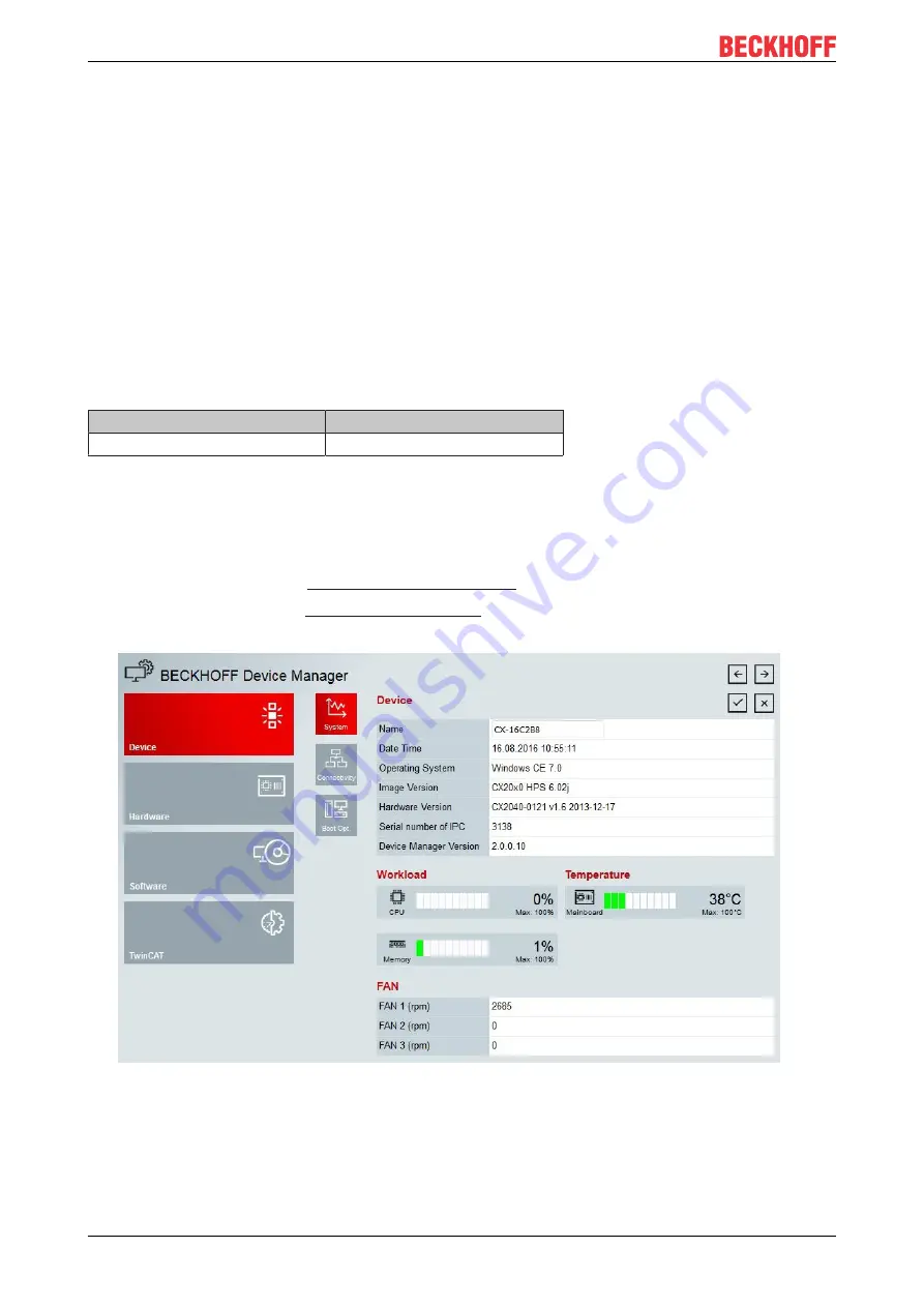 Beckhoff CX20 0 Series Manual Download Page 52