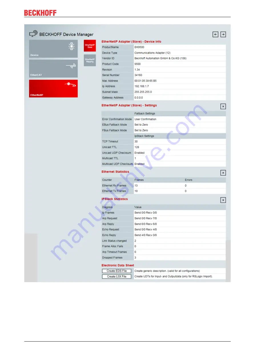 Beckhoff EK9500 Documentation Download Page 35