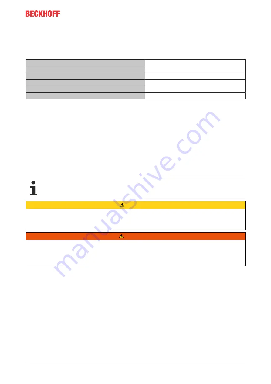 Beckhoff ELX3312 Operating Manual Download Page 27