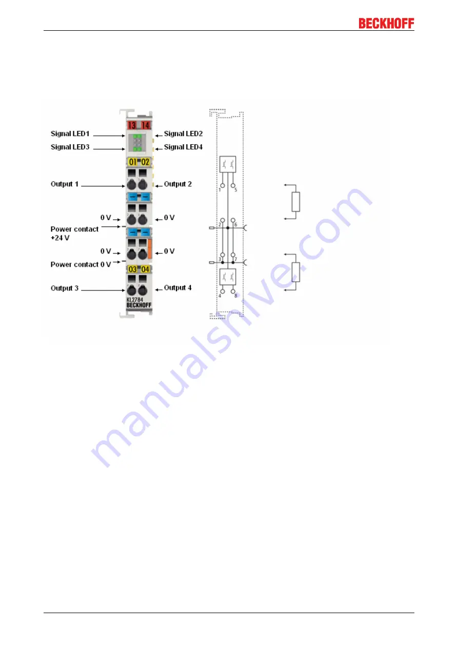 Beckhoff KL2784 Скачать руководство пользователя страница 8