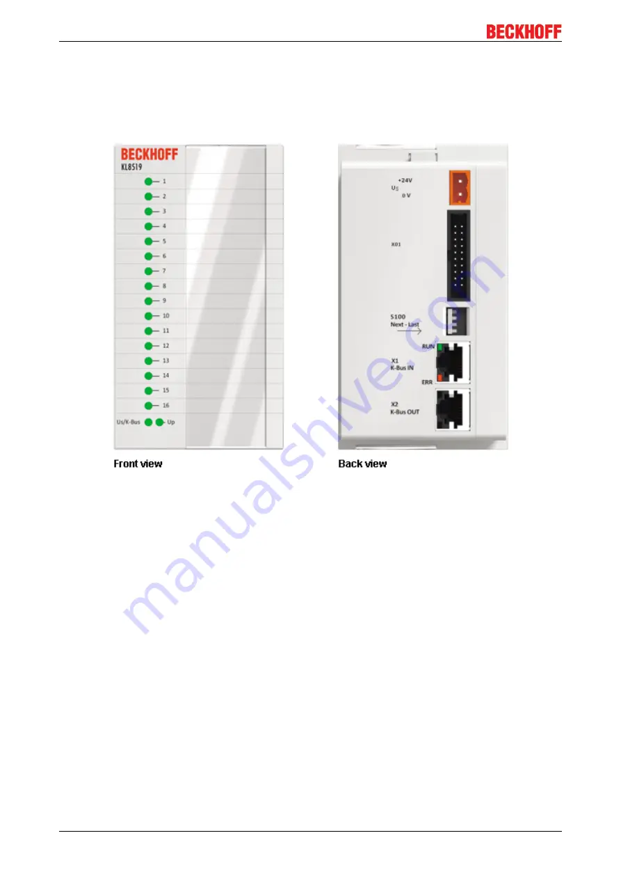 Beckhoff KL85 Series Скачать руководство пользователя страница 12