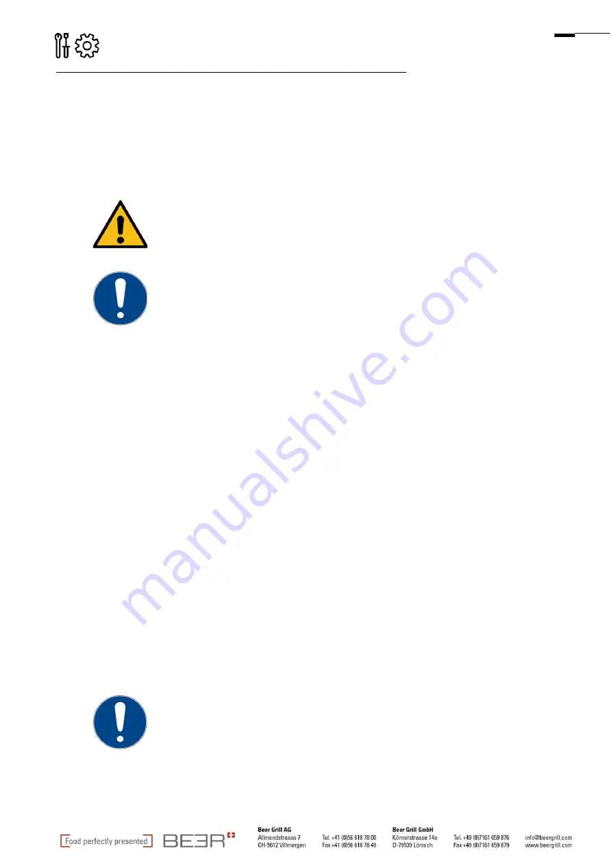 BEER Beer Cold Rack Operating Instructions Manual Download Page 21