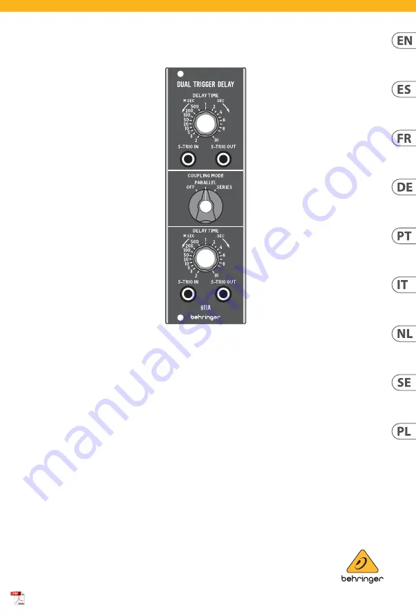 Behringer 911A Скачать руководство пользователя страница 1