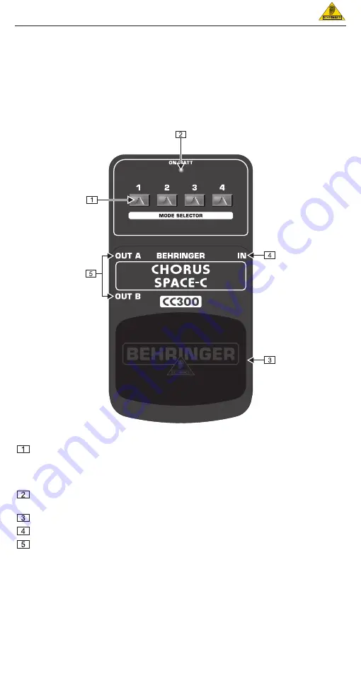 Behringer CC300 Скачать руководство пользователя страница 1