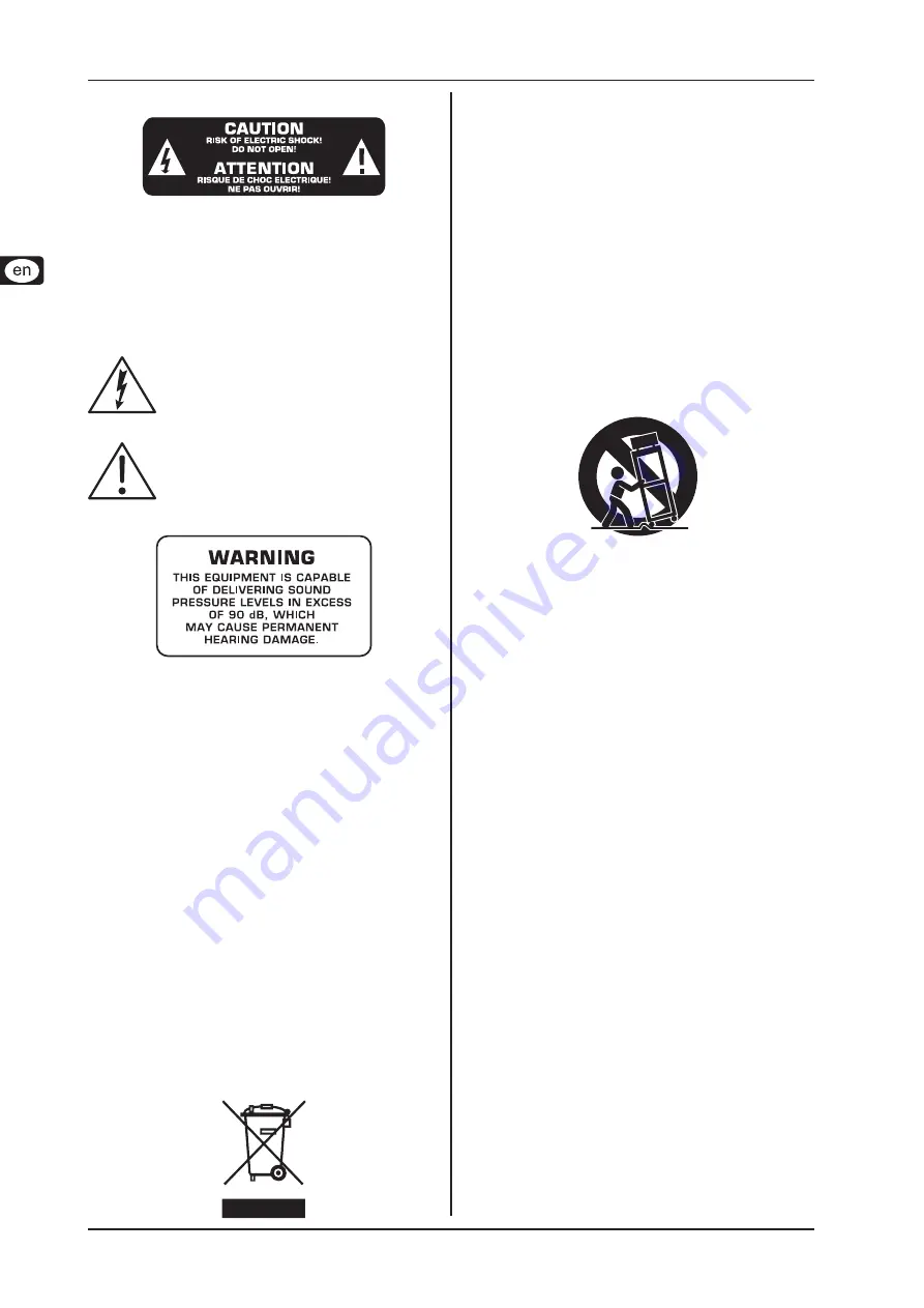 Behringer Eurolive P1220F User Manual Download Page 2