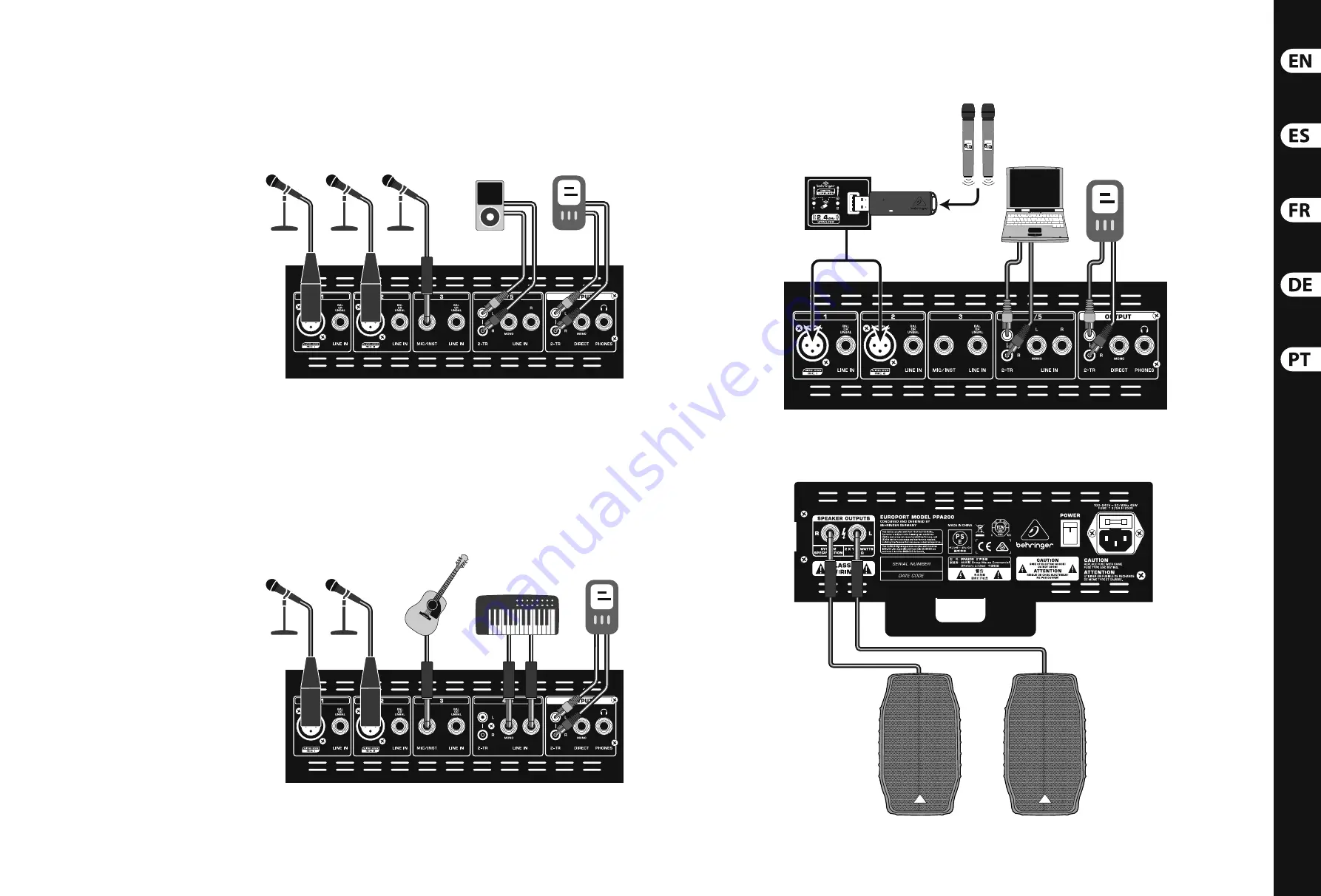 Behringer europort ppa200 Quick Start Manual Download Page 5