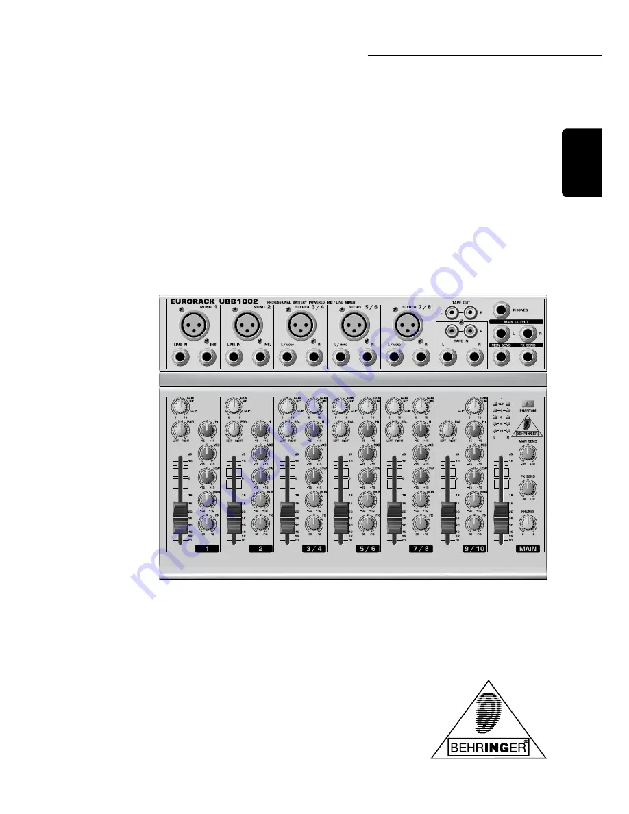 Behringer Eurorack UBB1002 User Manual Download Page 1