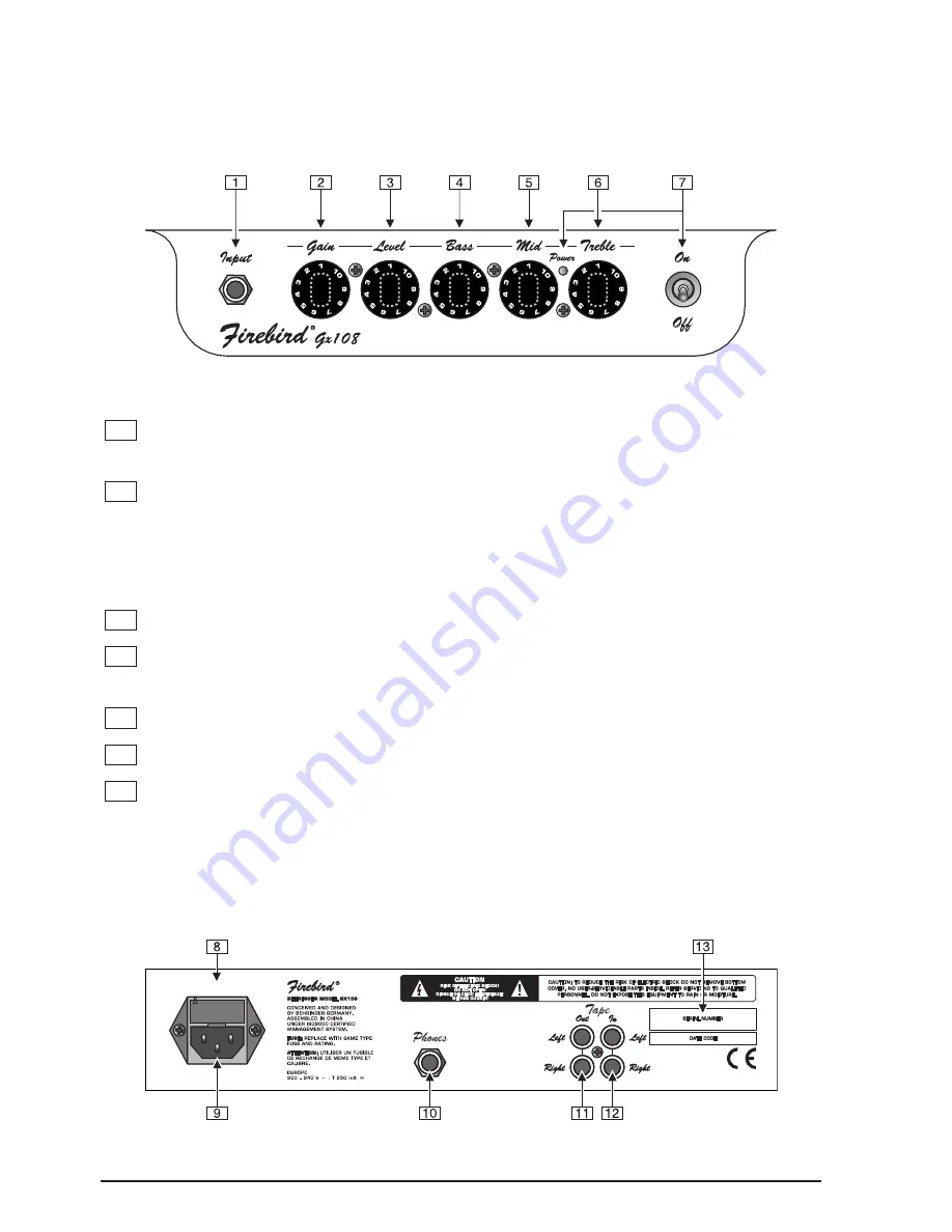 Behringer Firebird GX108 Скачать руководство пользователя страница 4