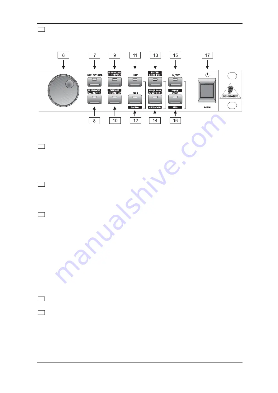 Behringer ULTRAMIZER PRO DSP1424P User Manual Download Page 8