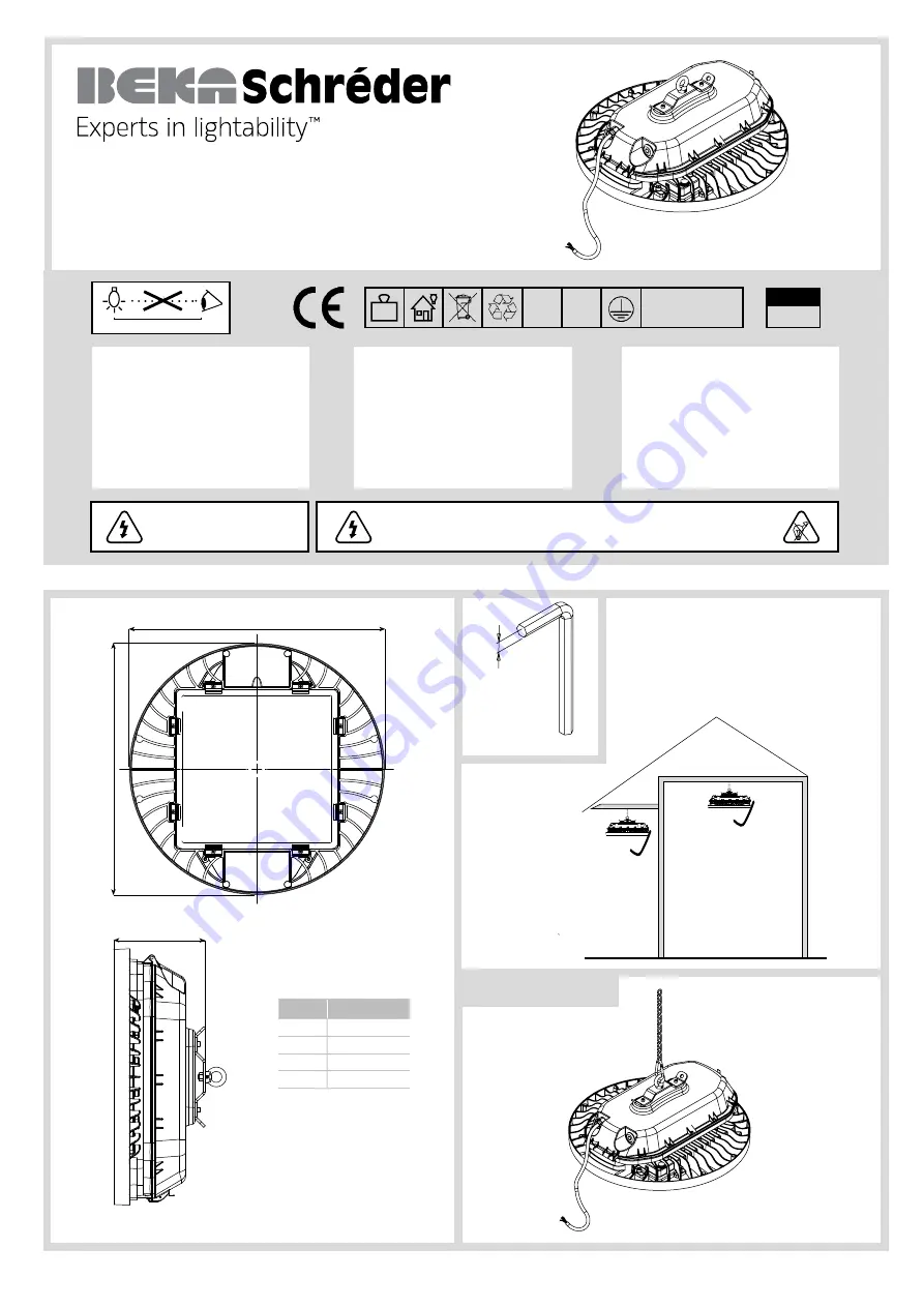 BEKA Schreder Experts in lightability LEDbay-midi Installation Instruction Download Page 1