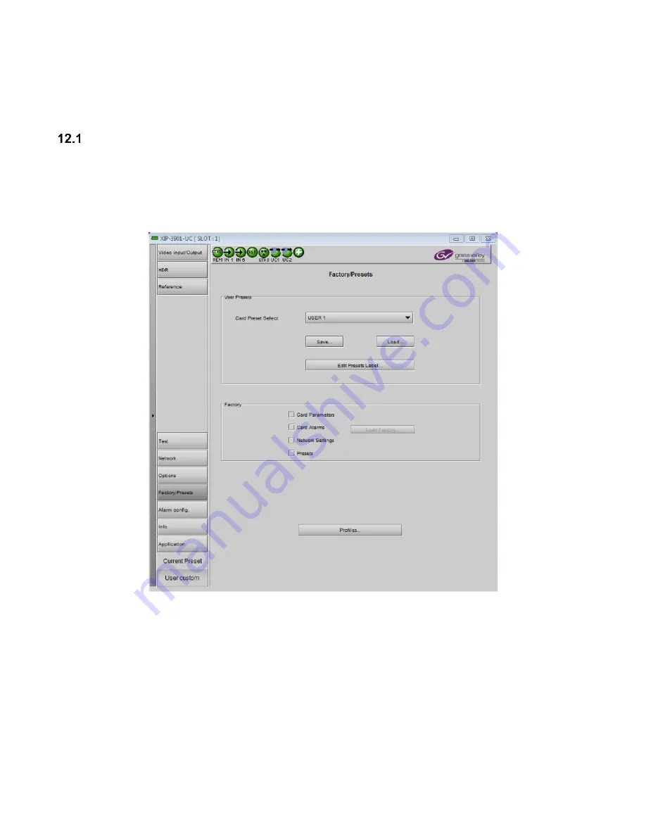 Belden GRASS VALLEY XIP-3901 User Manual Download Page 136