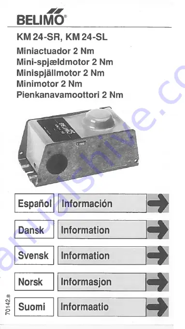 Belimo KM24-SL Скачать руководство пользователя страница 8