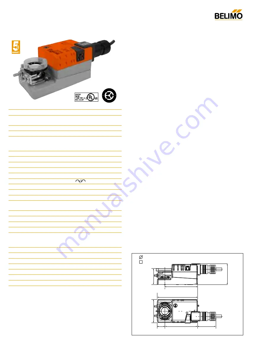 Belimo LMB24-3 Series Installation And Operation Manual Download Page 5