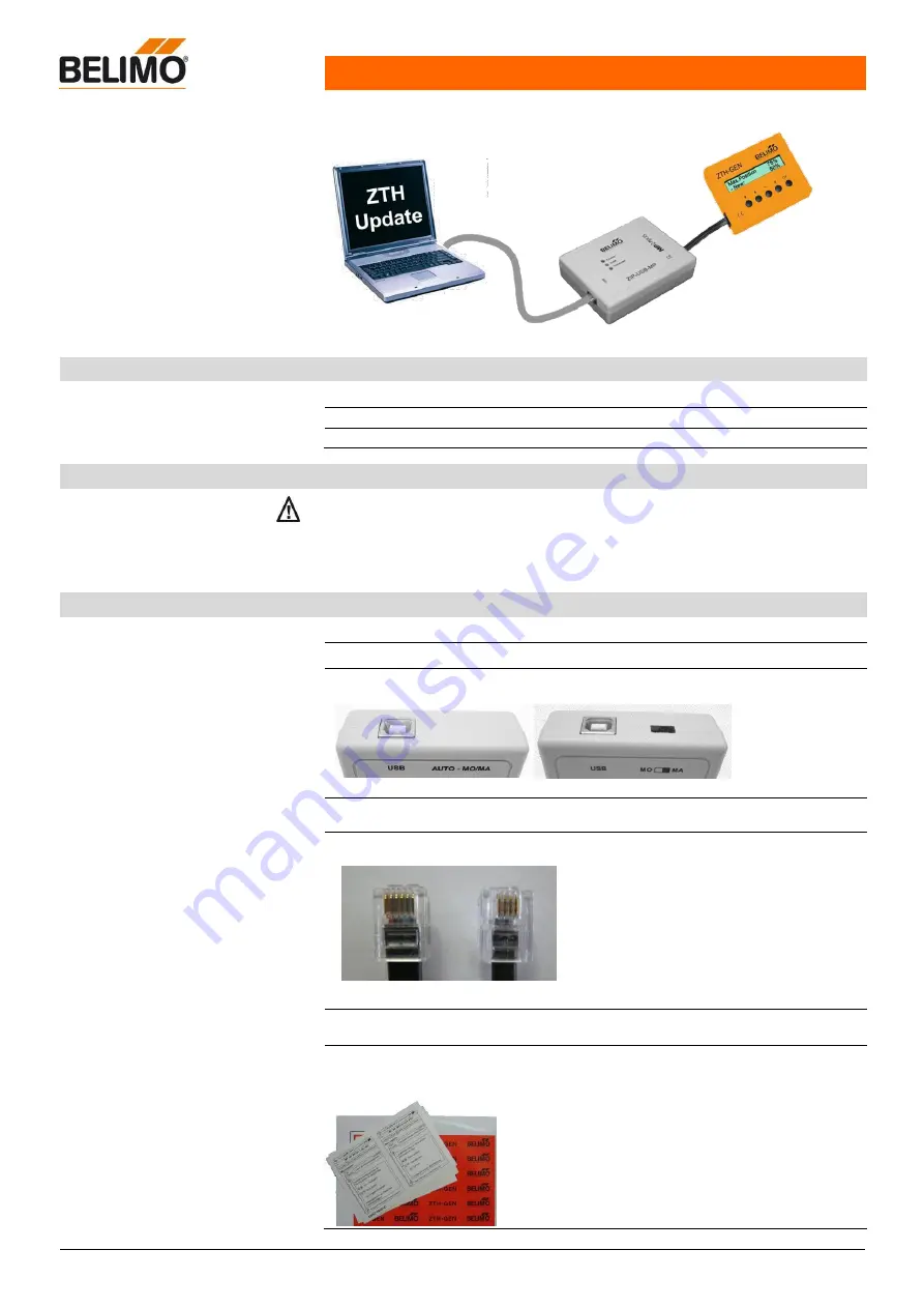 Belimo ZTH Series Firmware Upgrade Manual Download Page 1