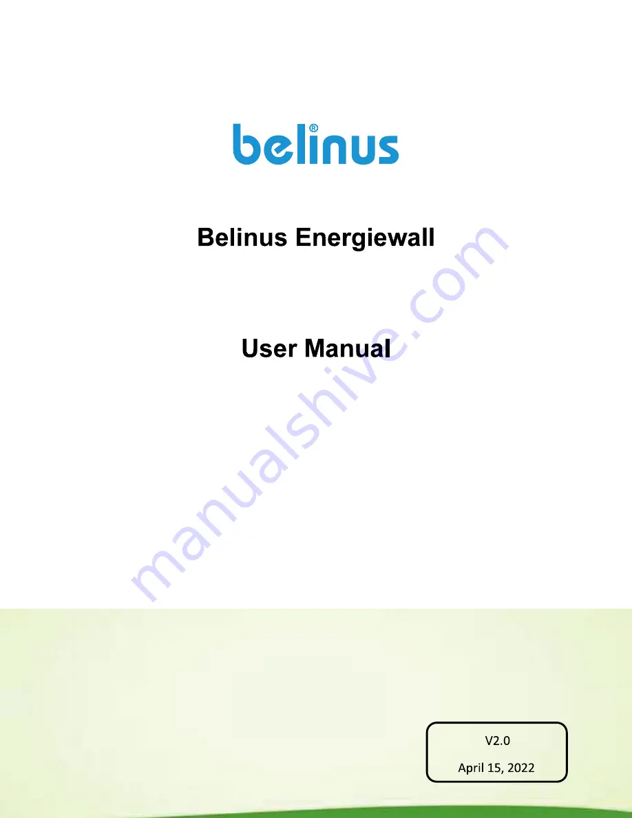 belinus Energiewall Скачать руководство пользователя страница 1