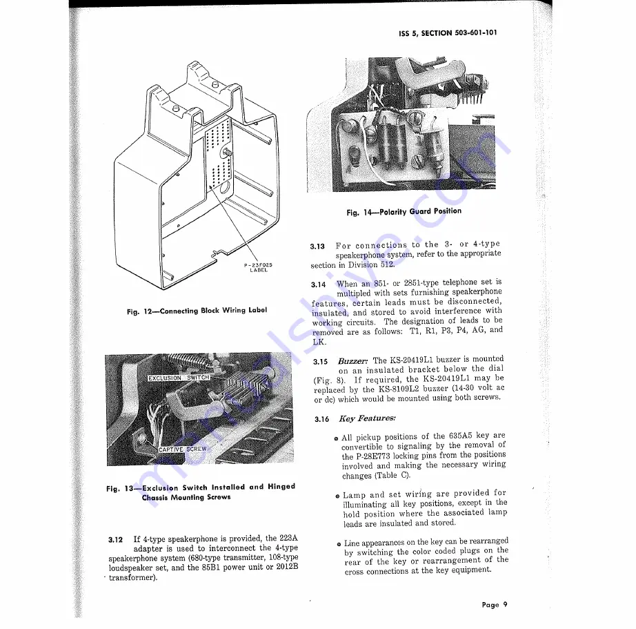 Bell 2851 Series Identification, Installation, Connections, And Maintenance Download Page 9