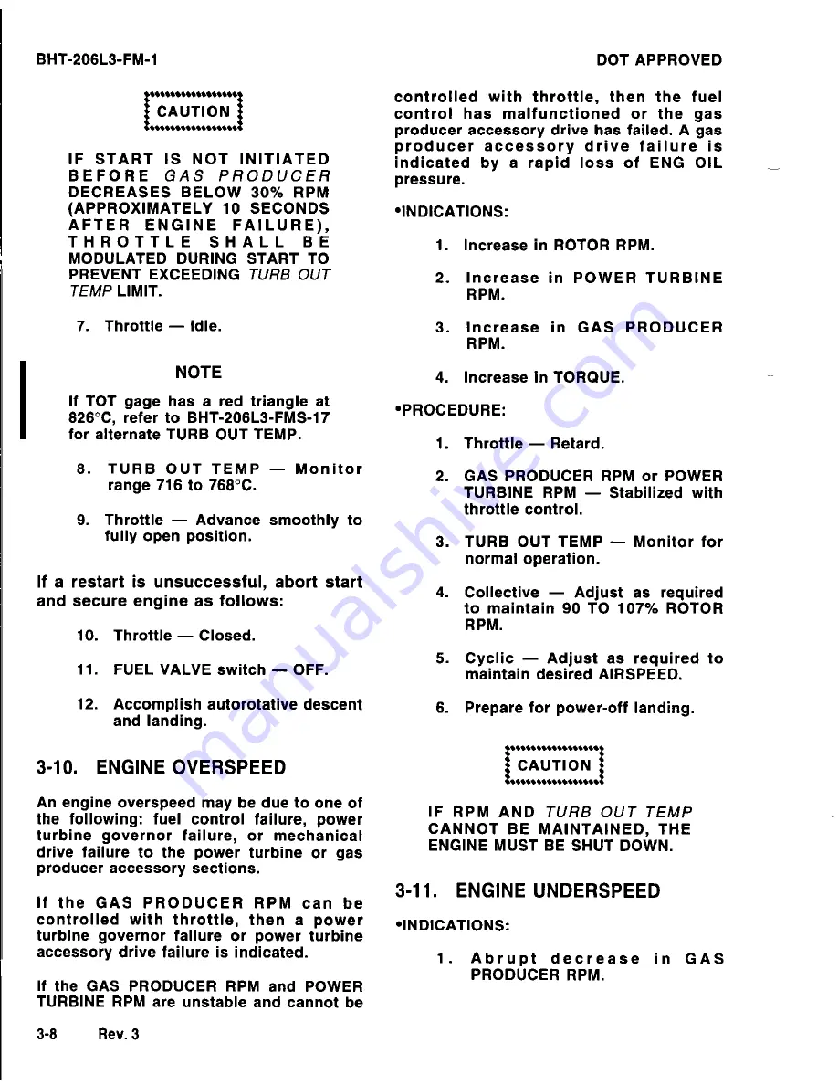 Bell BHT-206L3-FM-1 LongRanger-III Flight Manual Download Page 43