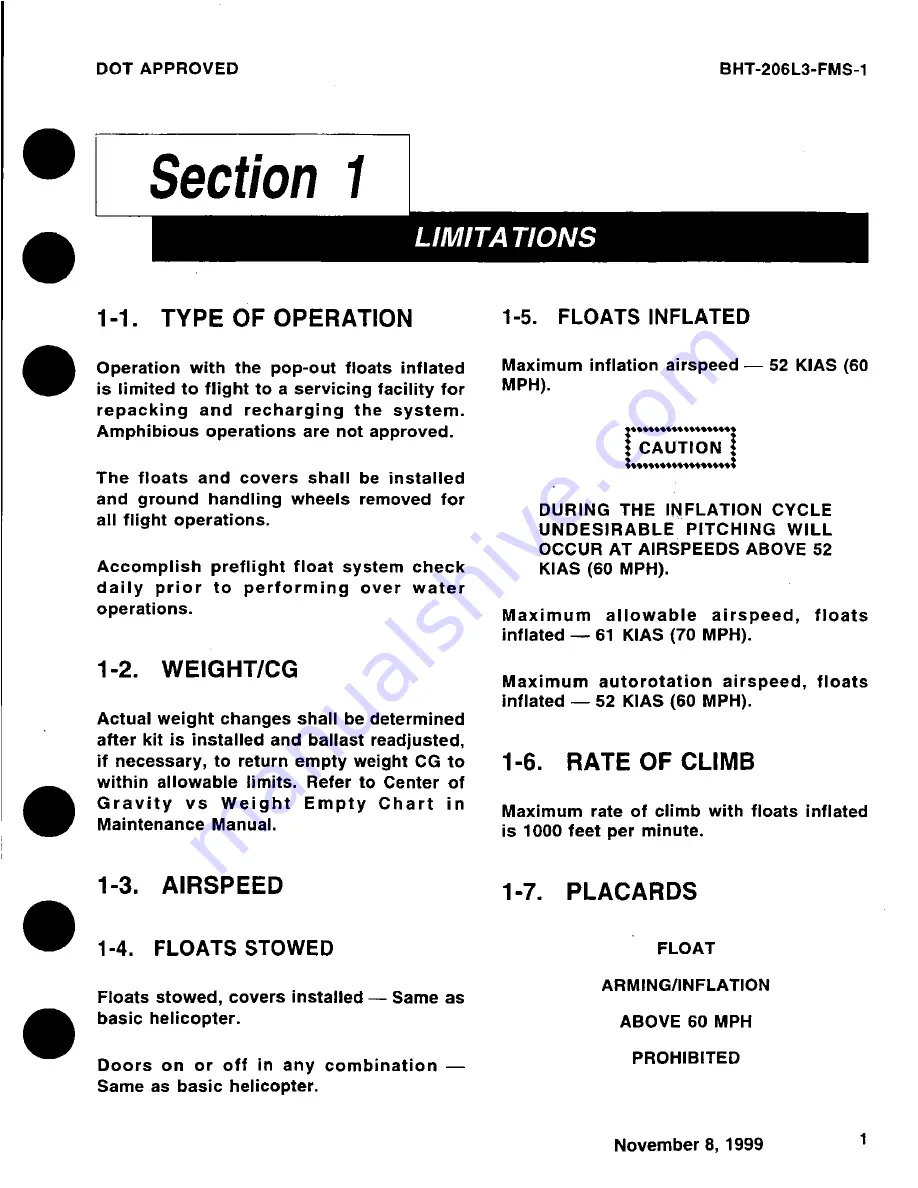 Bell BHT-206L3-FM-1 LongRanger-III Flight Manual Download Page 74