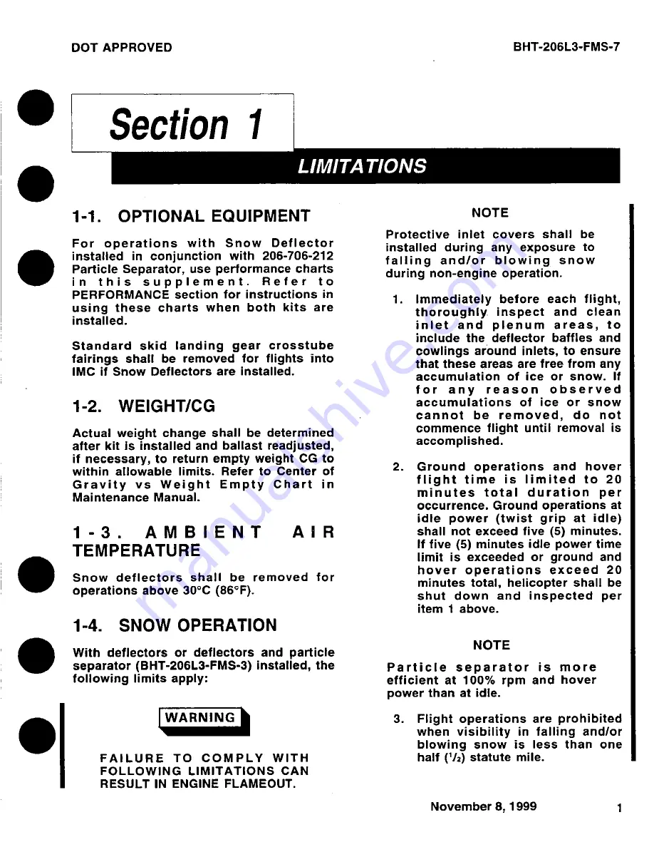 Bell BHT-206L3-FM-1 LongRanger-III Flight Manual Download Page 216