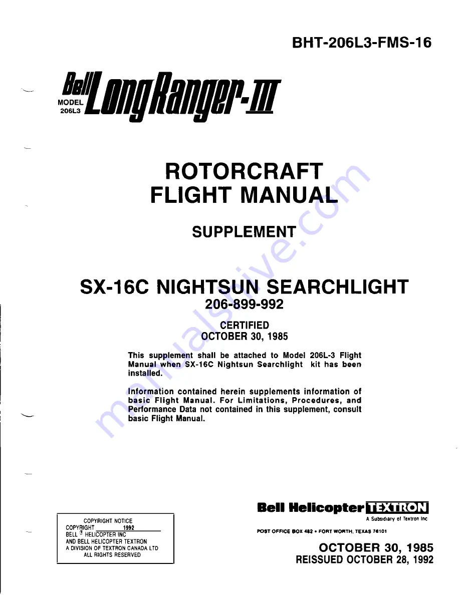 Bell BHT-206L3-FM-1 LongRanger-III Flight Manual Download Page 314