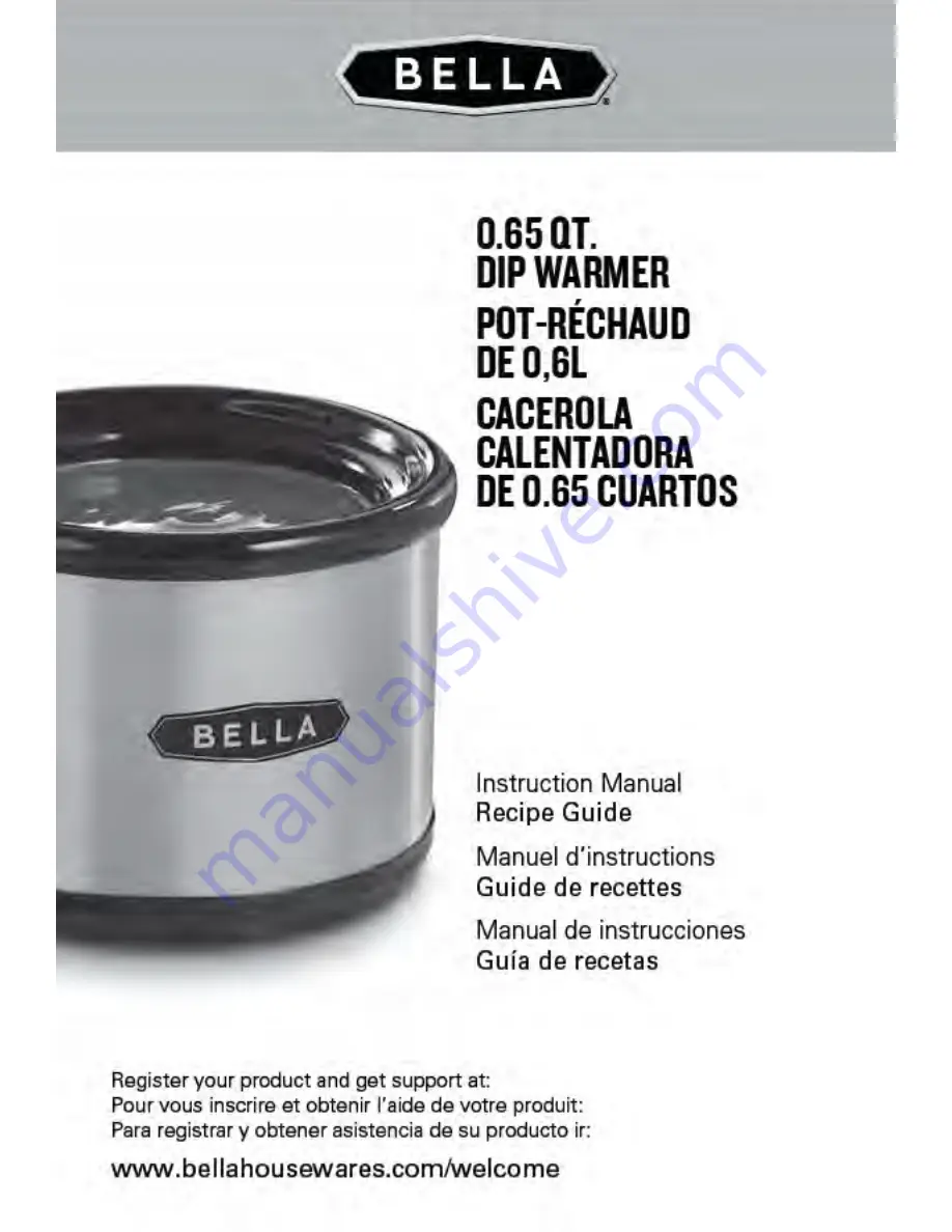 Bella 0.65 Qt Instruction Manual Download Page 1