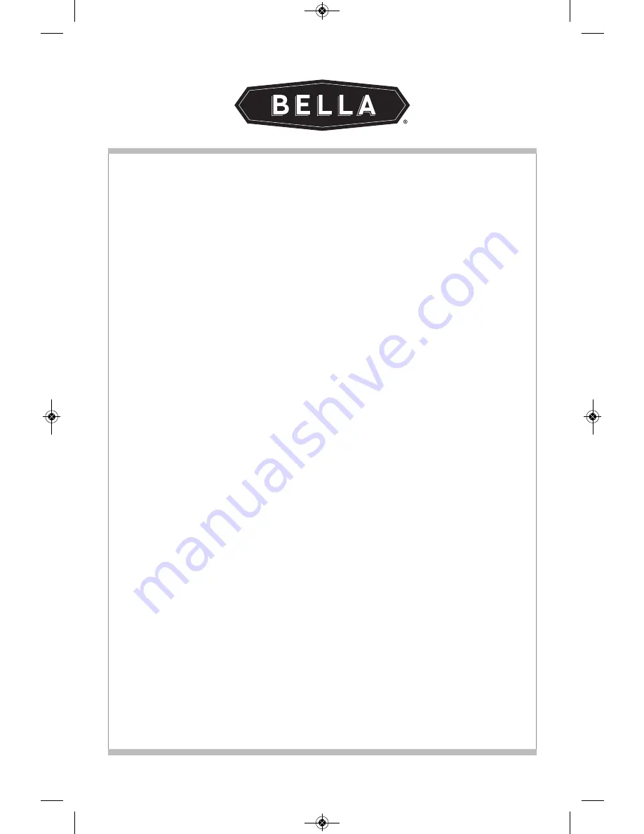 Bella 13401 Instruction Manual & Recipe Manual Download Page 16