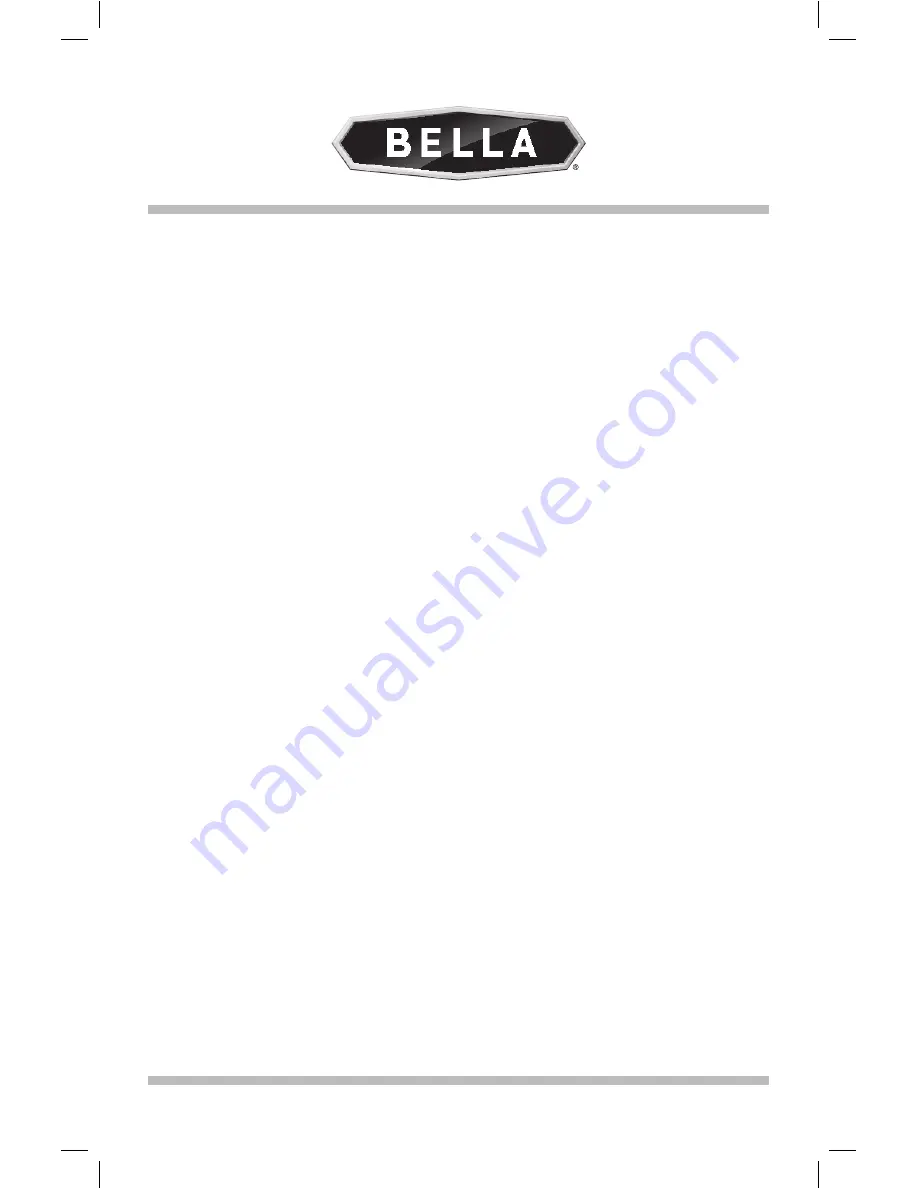 Bella 13589 Instruction Manual Download Page 11