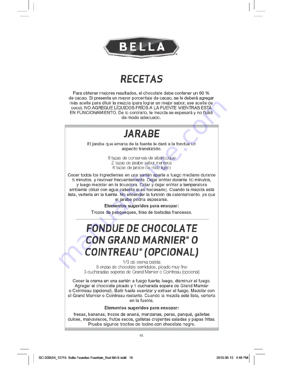 Bella 13715 Instruction Manual And Recipe Booklet Download Page 17