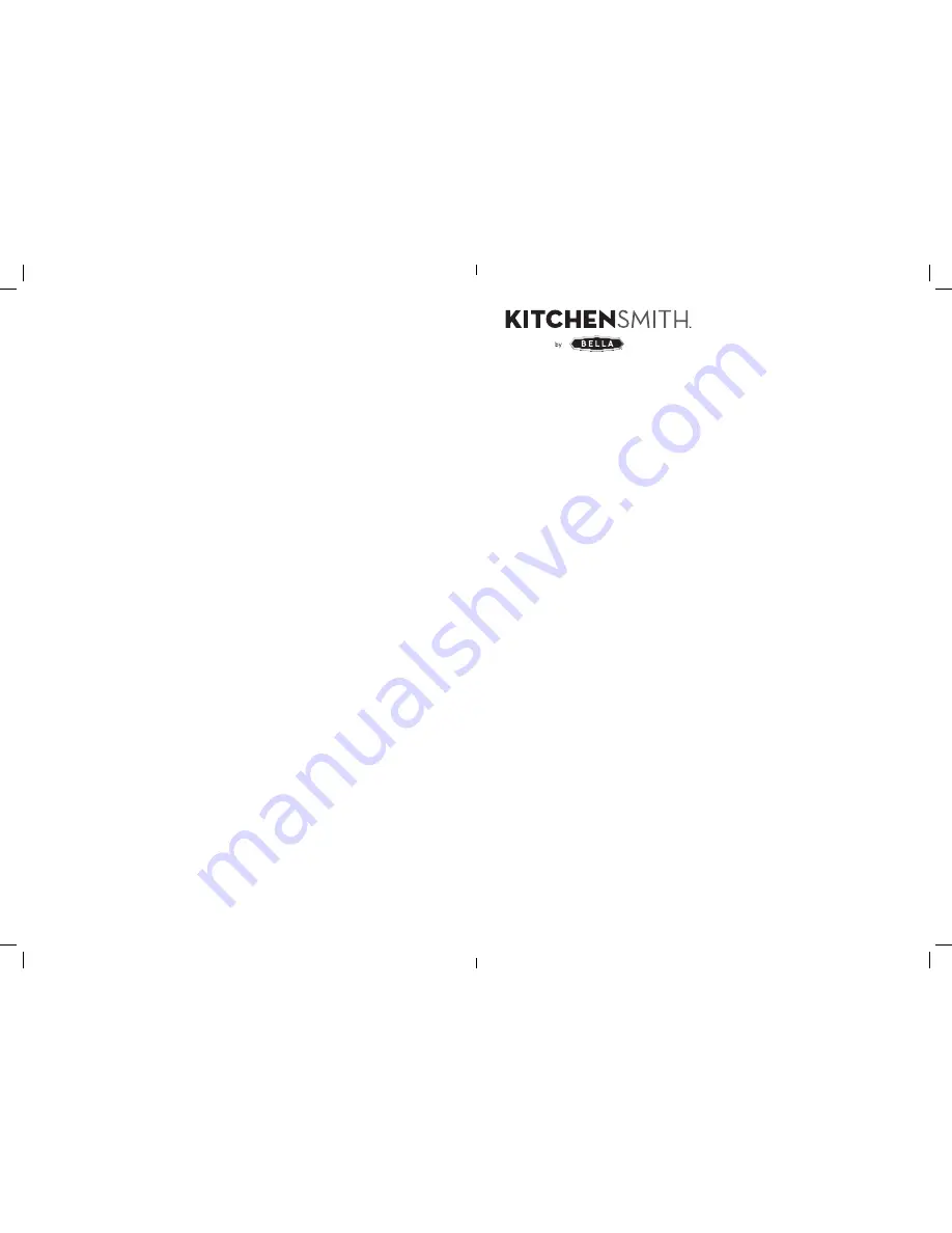 Bella KITCHEN SMITH 5-cup Instruction Manual Download Page 10