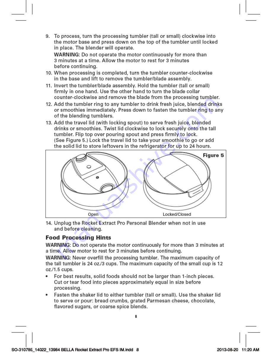 Bella Rocket Extract Pro Instruction Manual Download Page 12