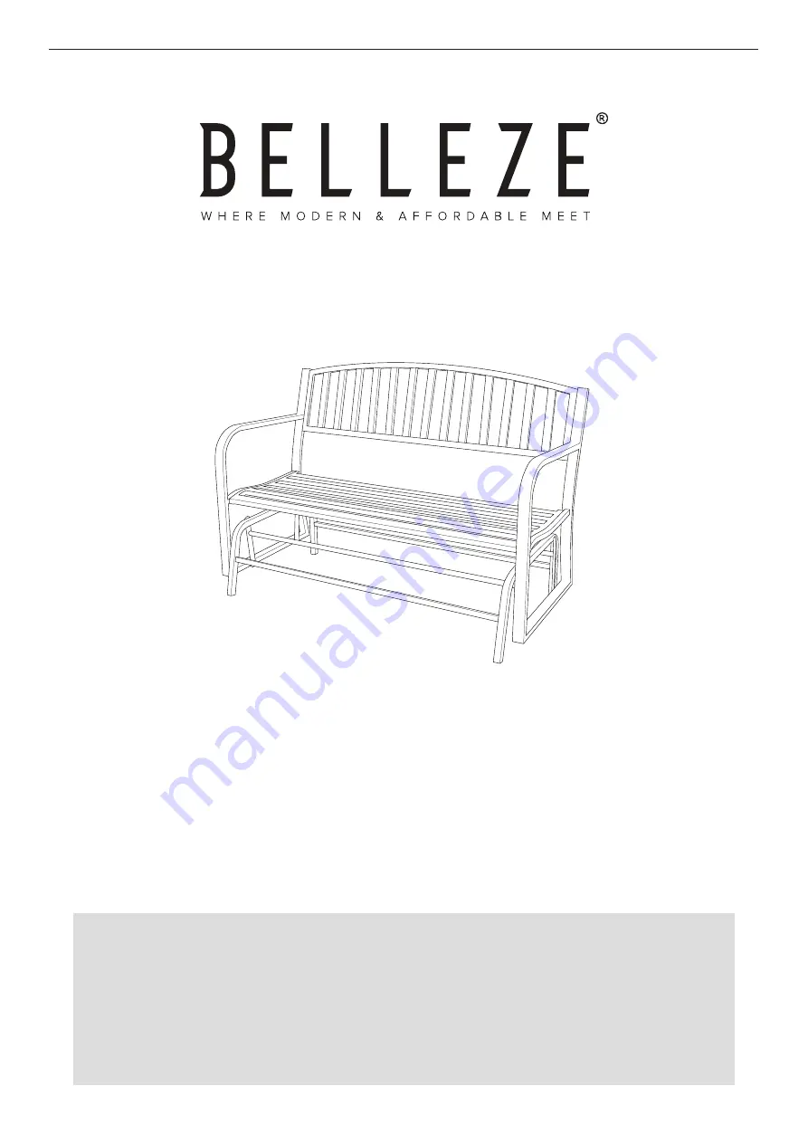 Belleze 014-HG-20077 Скачать руководство пользователя страница 1