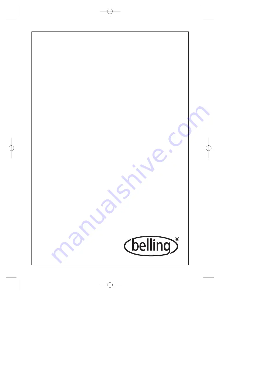 Belling E664 User & Installation Instructions Manual Download Page 1