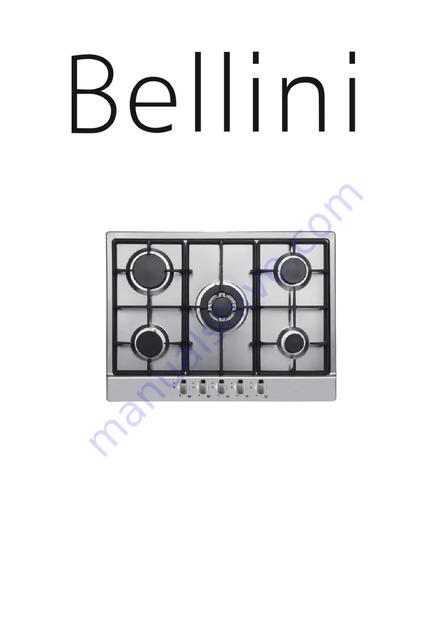 Bellini BGT705X Installation & Operation Instructions Download Page 1