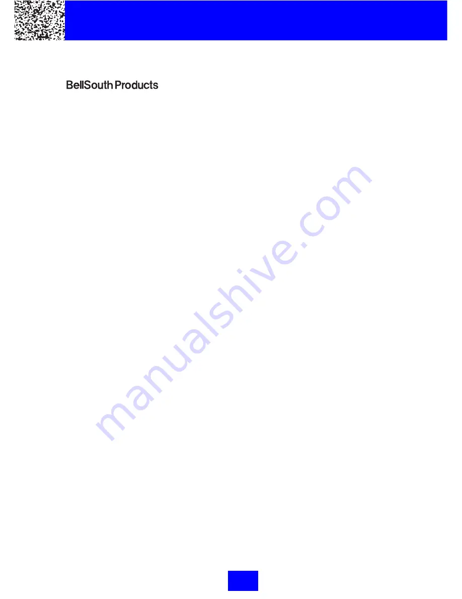 BellSouth MH9003 Owner'S Manual Installation And Operating Instructions Download Page 26