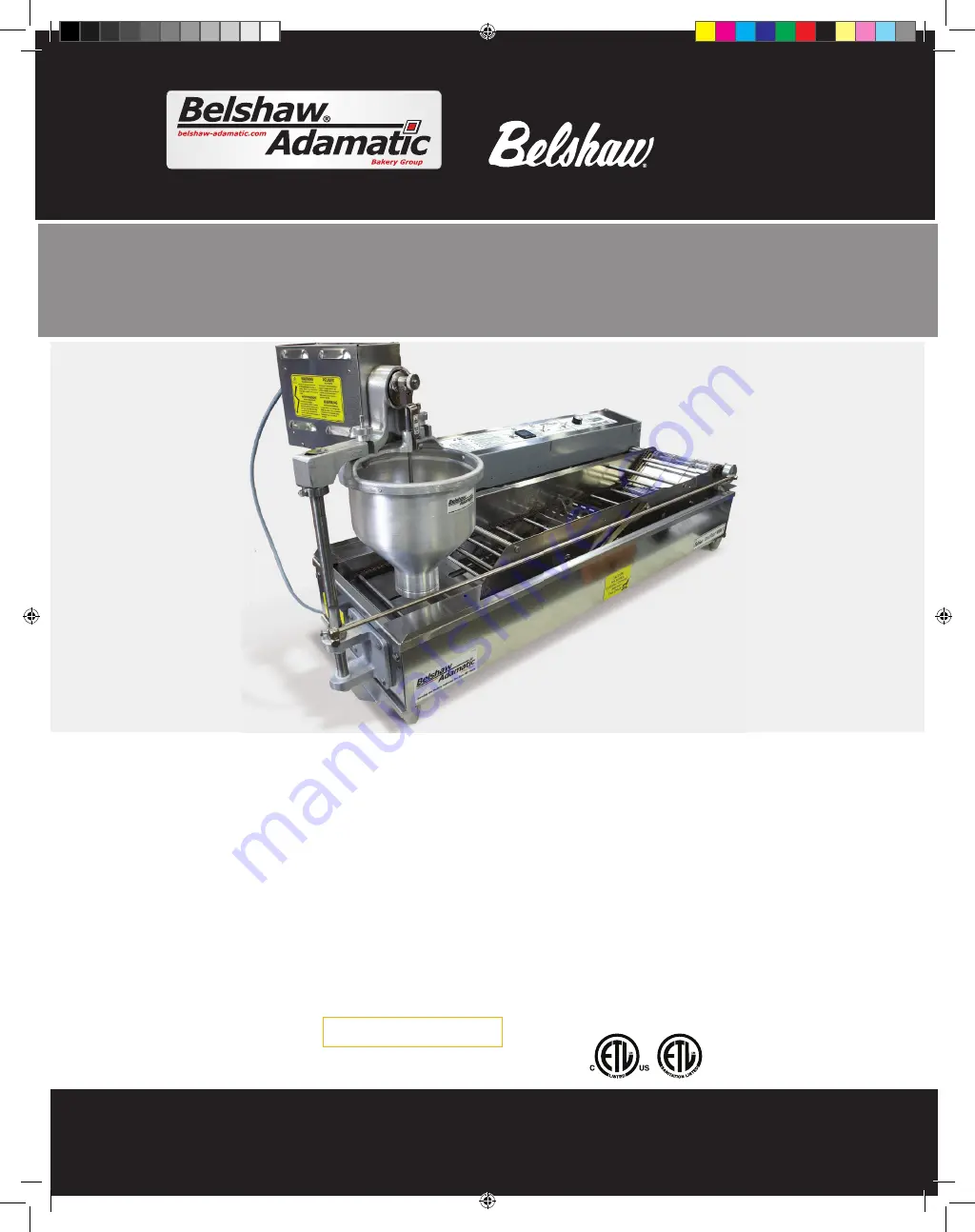 Belshaw Brothers 22650 Operator'S Manual Download Page 1