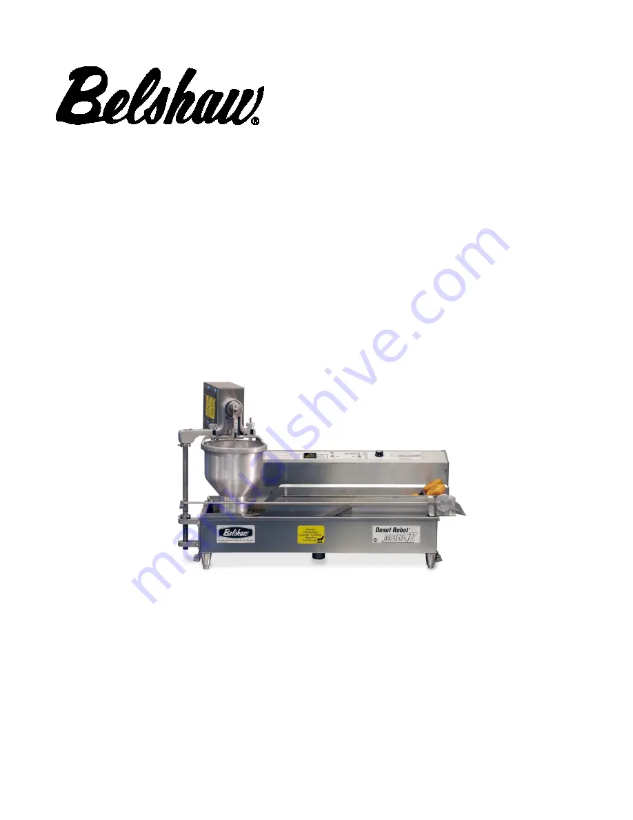 Belshaw Brothers 22650 Operator'S Manual Download Page 3