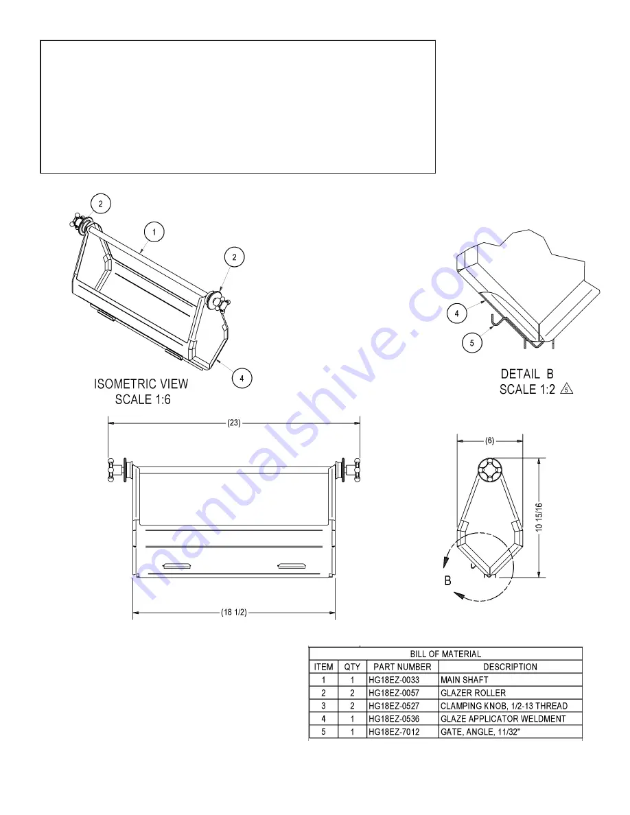 Belshaw Brothers HG18C Operator’S Manual, Technical Supplement, Parts And Electrical Diagrams Download Page 27