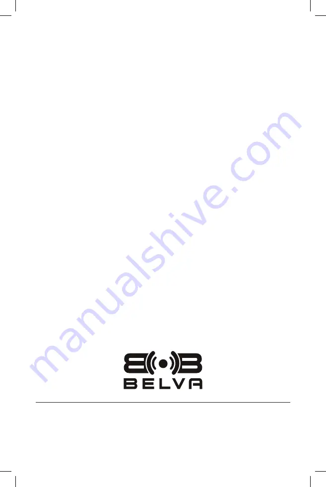 Belva BDMRS1 Owner'S Manual Download Page 12