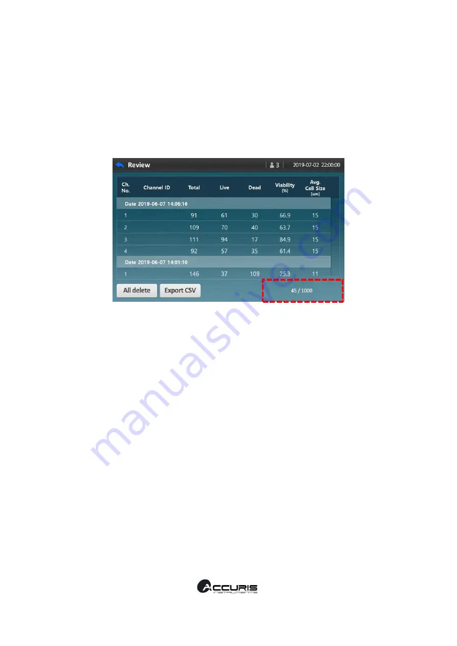 Benchmark Scientific Accuris Instruction Manual Download Page 45