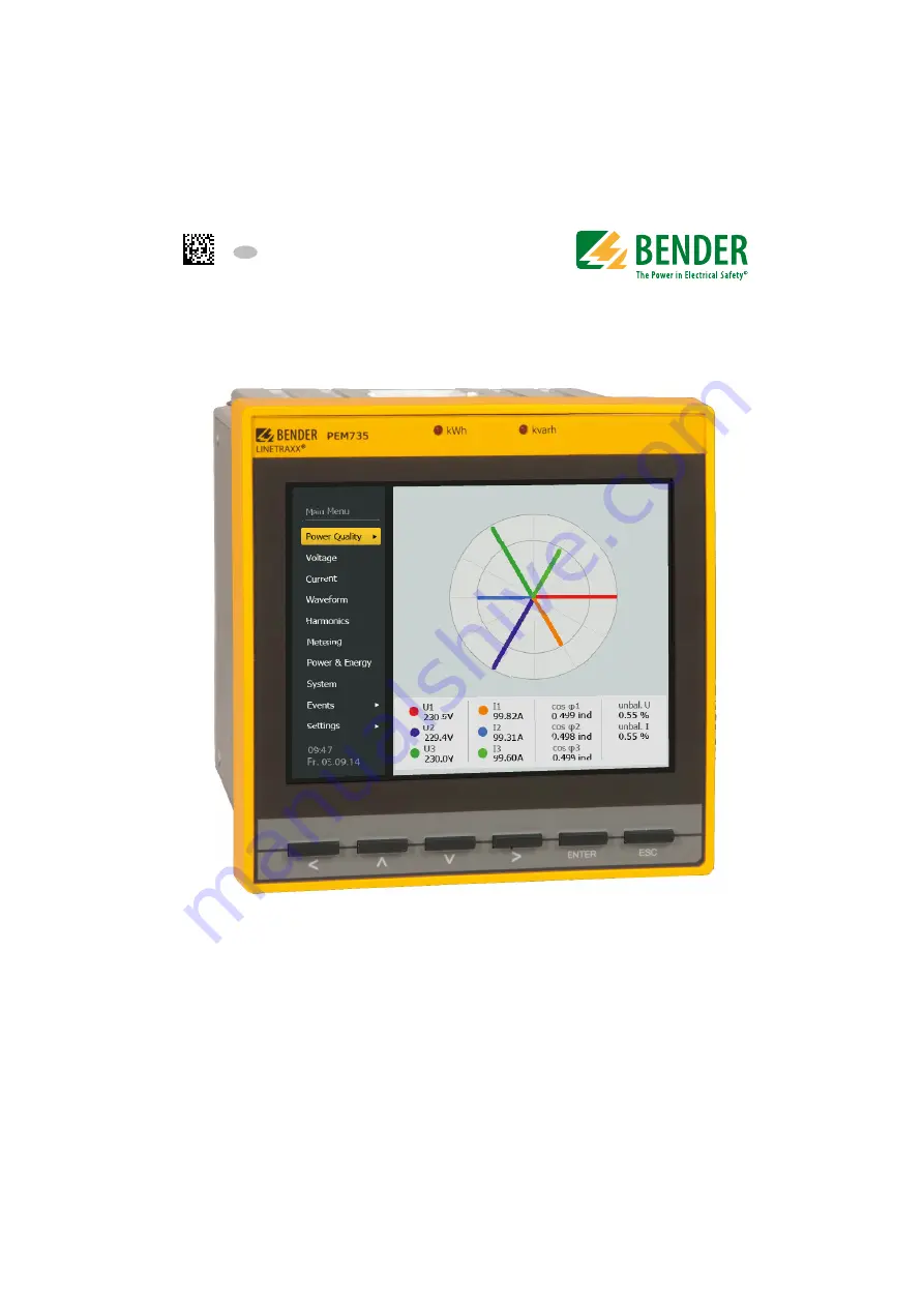 Bender B 9310 0735 Manual Download Page 1