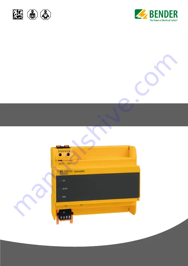 Bender COMTRAXX COM463BC Quick Start Manual Download Page 1