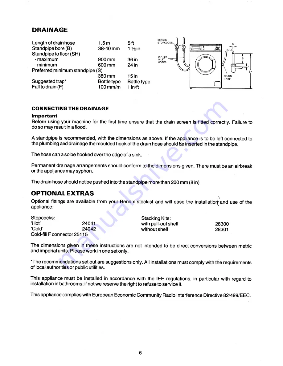 BENDIX 71378 Operating And Installation Instructions Download Page 8