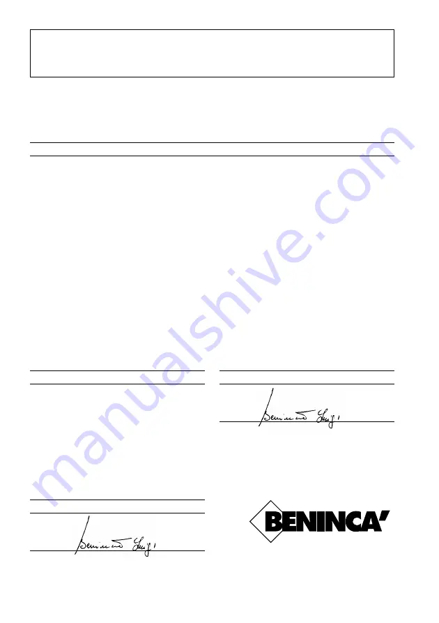 Beninca DA.AXE Operating Instructions Manual Download Page 2